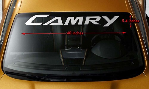 CAMRY TOYOTA TRD JDM Premium Windshield Banner Vinyl Decal Sticker 40