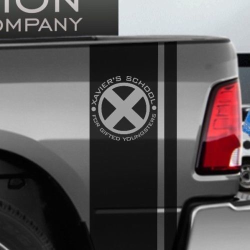 Hemi Dodge Ram RT Vinyl Side Stripes X-Men Xavier School logo Comics superheroes