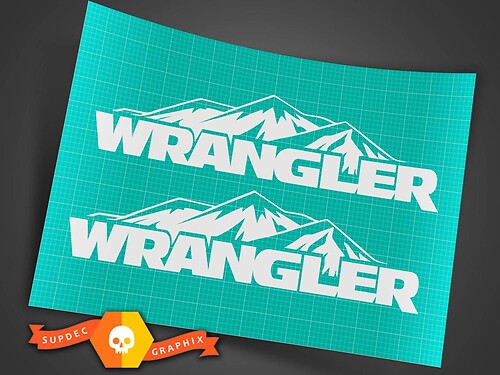 Jeep Wrangler Mountain hood decals sticker
