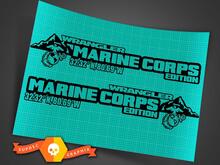 Side Hood Marine Corps USMC Sticker Decal Vinyl Graphic for Jeep Wrangler 27”x5