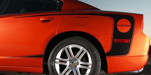 2011 2012 2013 2014 Dodge Charger Rear Quarter Panel Side C Stripes Rally Stickers Decals
