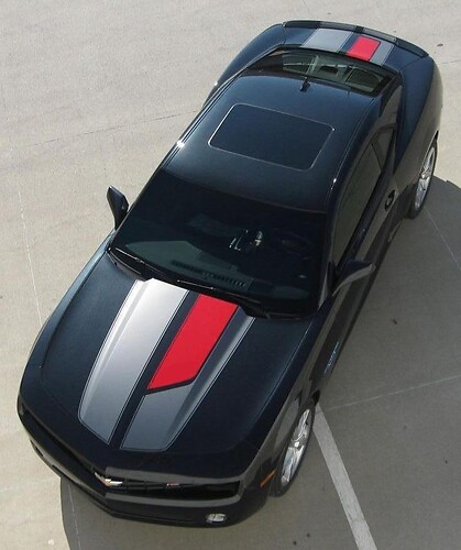 45th ANNIVERSARY Racing Rally Stripes Sticker Decal Hood Graphic 2011-2013 Camaro