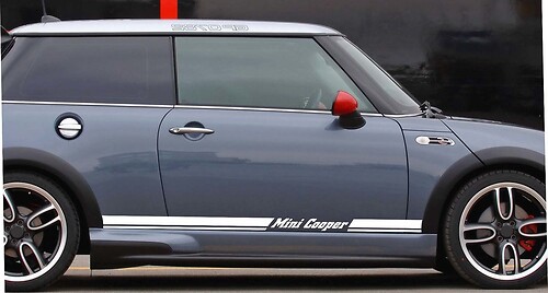 Fits Mini Cooper Rally Turbo 2000-2015 Panel Stickers Decals Side Rocker Stripes