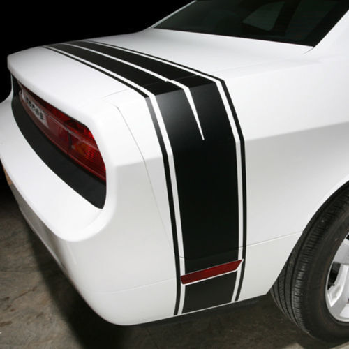2008-2014 Dodge Challenger Rear Trunk Quarter Panel Side Stripes Stickers Decals Rally