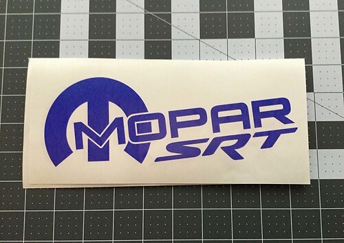 2x Mopar Racing Decal, Srt, Hemi, Vinyl Die Cut Sticker 8.5x3