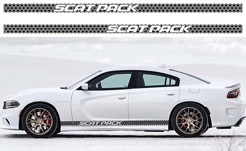 2X Dodge Charger Scat Pack Stickers Decals Stripe Vinyl Graphics Kit 2011-2018 Scatpack