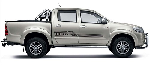 2x Toyota Hilux side Vinyl Decals graphics rally sticker