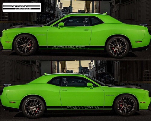 2X DODGE CHALLENGER Side Vinyl Decals graphics rally sticker 2009-2018