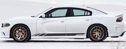 2X Dodge Charger SRT Rocker Panel Stickers Decals Stripe Vinyl Graphics Kit 2011-2017