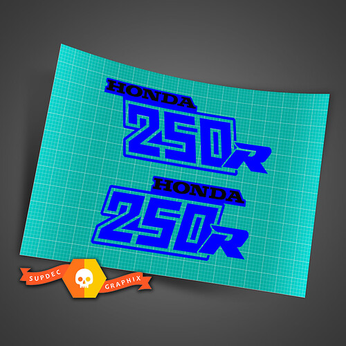 1981 1982 Honda ATC250R Sticker Decal Tank Set ATC 250R RS