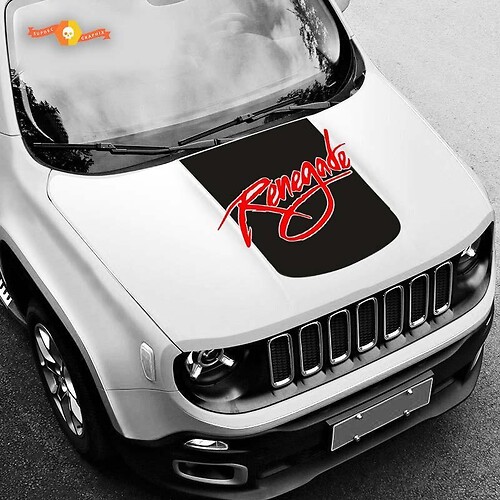 Jeep Renegade Custom Hood Blackout Vinyl Sticker Decal