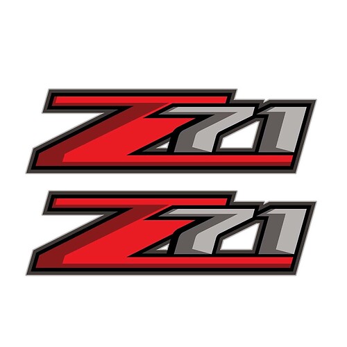 Set of 2: Z71 decal sticker for 2017 Chevrolet Silverado GMC Sierra pickup truck