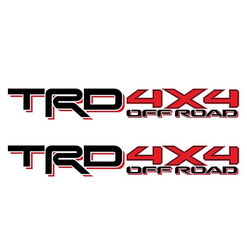 Set of 2: 2017-2018 TRD 4X4 offroad Toyota Tacoma Tundra bedside fullcolor Sticker Decal