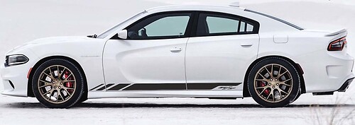 2X Dodge Charger R/T  Rocker Panel Stickers Decals Stripe Vinyl Graphics Kit 2011-2017