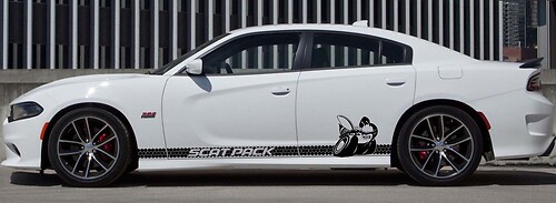 Dodge Charger Scat Pack Rocker Panel Stickers Decals Stripe  Vinyl Graphics Kit 2011-2020 Scatpack