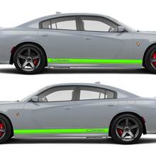 2X Dodge Charger Rocker Panel decals Stripe Vinyl Graphics Kit 2