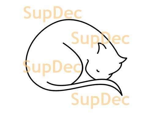 Cat Vinyl Art Wall  Window Bathroom Sticker Decal removable #1