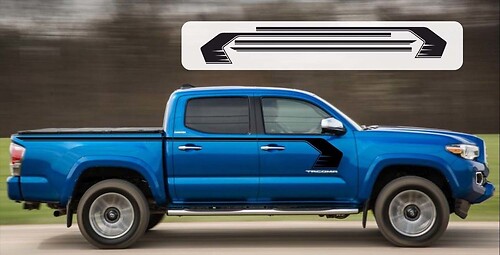 Toyota Tacoma 2015-2018 STORM Upper Door Vinyl Graphics Kit Stickers Decals Stripes