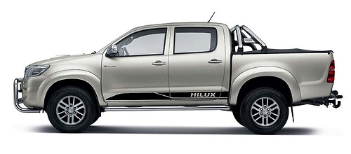 2x Toyota Hilux ແບບປະສົມສັກຂອງອາຄານ Vinyl Decals ການປະສົມສັກຂອງອາຄານສູງສຸດ
