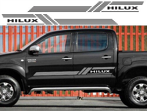 2x Toyota Hilux Seite Vinyl Stickers Decals Grafik Rallye Aufkleber