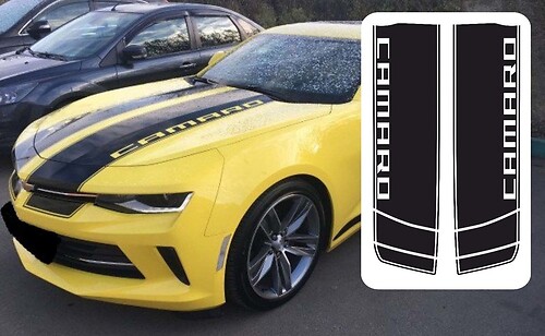 Hood Vinyl Graphics Stickers Decals Stripes for Camaro 2016 - 2018
