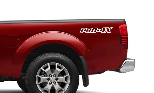 2X Nissan Frontier Pro-4X Vinyl Both Side Stickers Decals 4x4 Graphics nismo