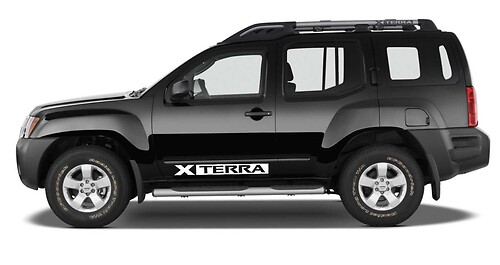 2X Nissan XTERRA Vinyl Doors logos Sticker Decals Graphics

