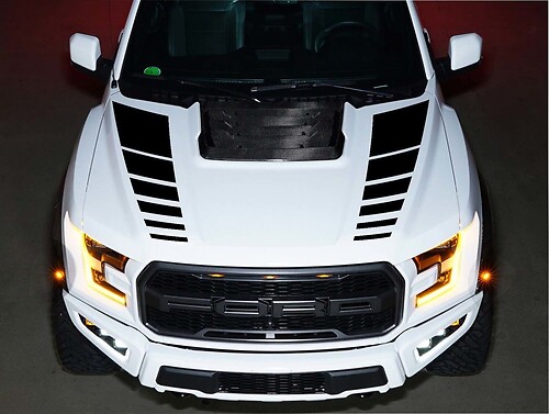 Ford Raptor F150 SVT Hood Vinyl Stickers Decals graphics kit stripe 2016 - 2018
