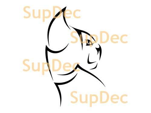Cat Vinyl Art Wall  Window Bathroom Sticker Decal removable #6