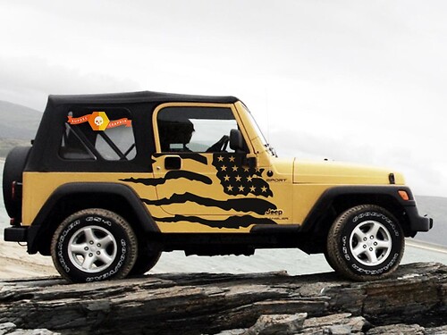 Jeep Wrangler (1999-2006) Custom Vinyl Sticker Decal Kit - Patriot