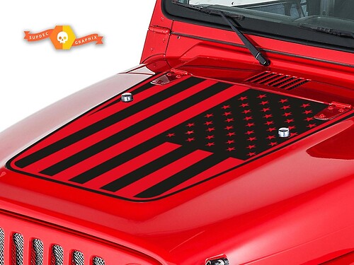 Jeep Wrangler (1999-2006) Custom Vinyl Hood Sticker Decal Kit - Patriot