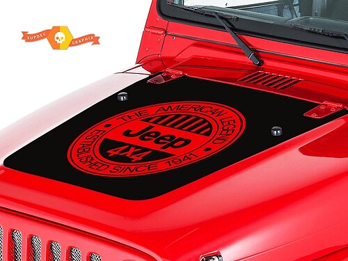 Jeep Wrangler (1999-2006) Custom Vinyl Hood Sticker Decal Kit - American Legend
