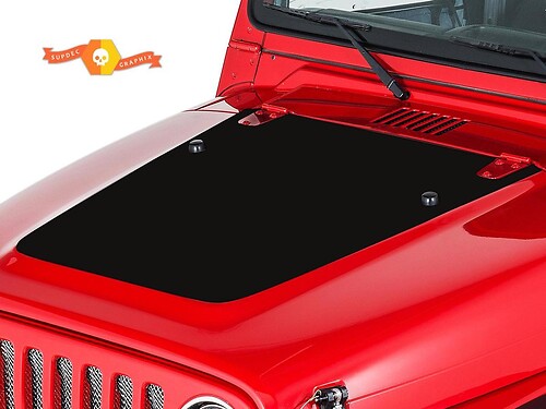 Jeep Wrangler (1999-2006) Custom Vinyl Hood Sticker Decal Kit - Blackout