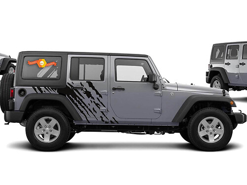 Jeep Wrangler (2007-2016) 4-Door Custom Vinyl Sticker Decal Kit - Splash