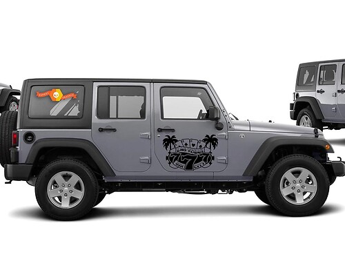 Jeep Wrangler (2007-2016) Custom Vinyl Sticker Decal Kit - Sin City