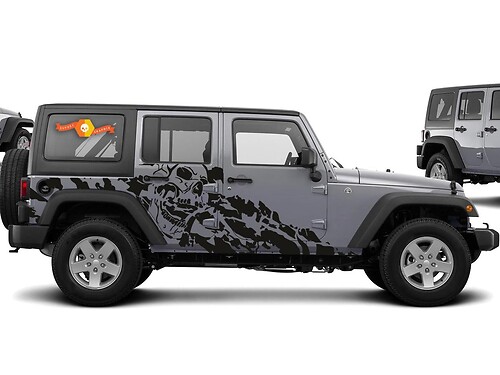Jeep Wrangler (2007-2016) 4-door Custom Vinyl Sticker Decal Kit - Nightmare