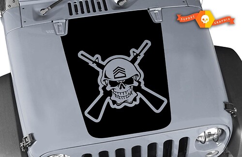 Jeep Wrangler (2007-2016) Custom Vinyl Hood Sticker Decal Kit