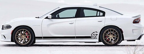 2x Dodge Charger Rocker Panel Sticker Decal Factory Stripe 2011-2018
