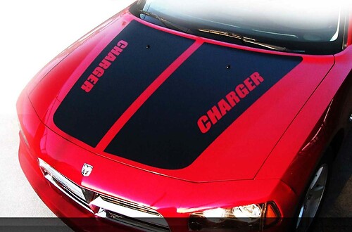 Dodge Charger Hood Stripes Sticker Decal Kit Pre cut 2006 2007 2008 2009 2010