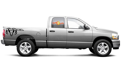 Dodge Ram mk4 1500 Rebel side bed graphics stripe Sticker Decal 2