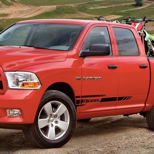 Dodge Ram Rebel mk4 2009-2017 1500 side graphics stripe Sticker Decal style 8