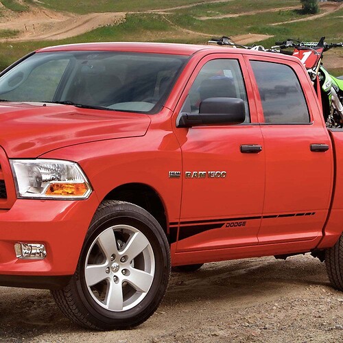 Dodge Ram mk4 2009-2017 1500 side graphics stripe Sticker Decal style 6