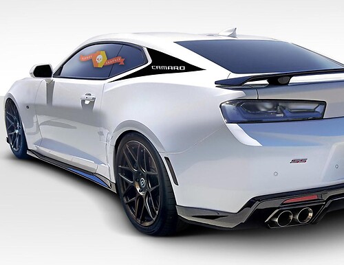 2X C-Pillar Accent Vinyl Graphics Stickers Decals Stripes for Camaro 2016 - 2018