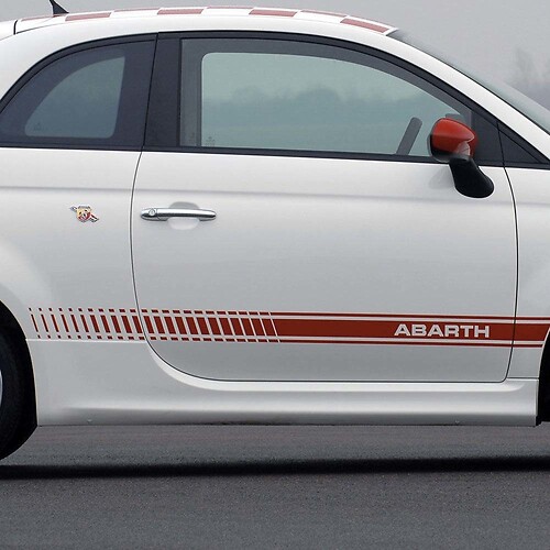 Fiat 500 ABARTH  Sticker Decal side Graphics stripes