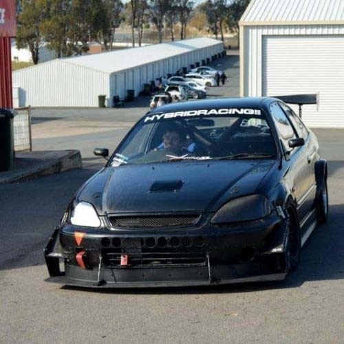 Hybridracing banner Visor decal sticker Windshield graphic honda
