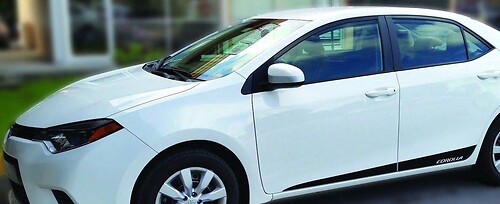 Toyota Corolla Pre-Cut Side Stripes Rocker Panel Stickers Decals Vinyl 2015 to 2017