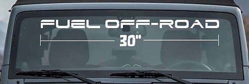 FUEL OFFROAD WINDSHIELD Sticker Decal Wheels Truck 4x4 Car Suv JEEP Toyota - SELECT SIZE
