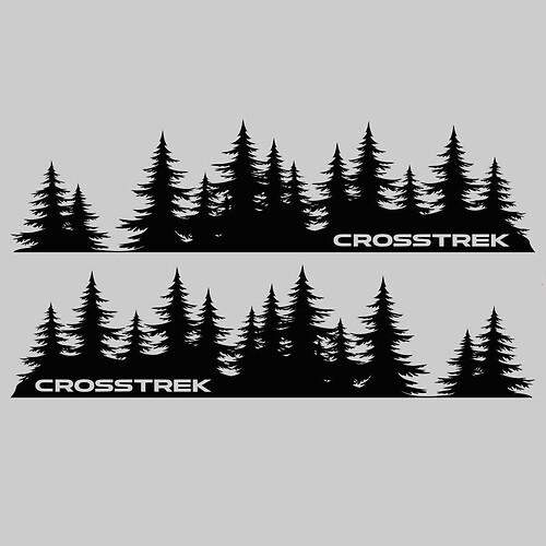 Tree Decal custom vinyl Door graphic Forest Silhouette Tree sticker for Suba Crosstrek