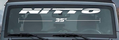 Nitto Tire Windshield Sticker Decal Vinyl Lettering