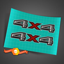 Set of 2: 2018 Ford F -150 4X4 off-road виниловый наклейка стикер для пикапа боковая кабина
 2